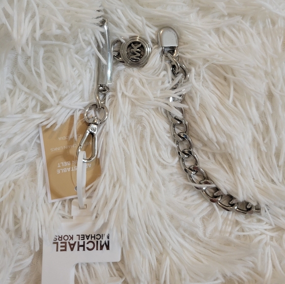 Women's Micheal Kors Logo Metal Chain Belt Y2k - Picture 2 of 3